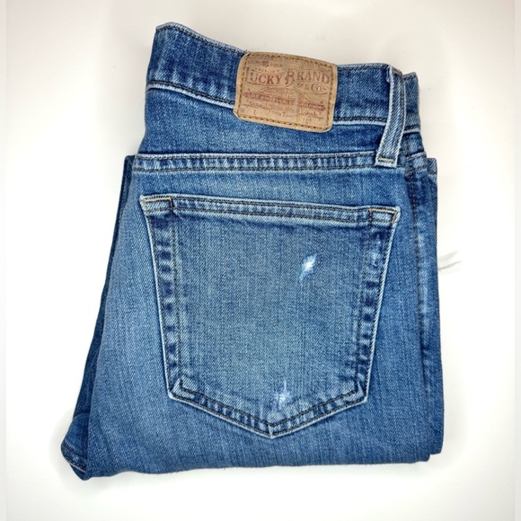 Lucky Brand Women’s Authentic Straight Crop Blue Denim Jeans Size- 2/26 - Picture 9 of 9